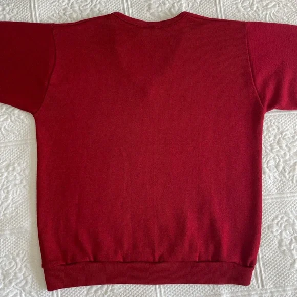 Vtg Alabama Football V-Neck Long Sleeve Sweater Crimson White Roll Tide Artex UA - Picture 12 of 16